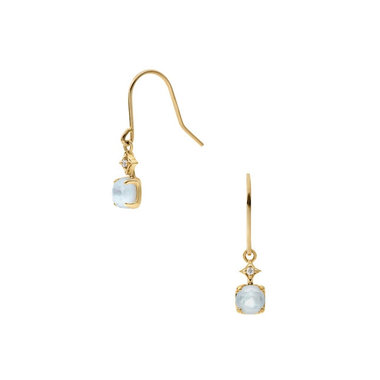 シェル ブルートパーズ ピアス