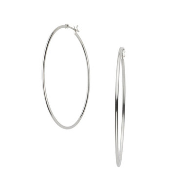 プラチナフープピアス