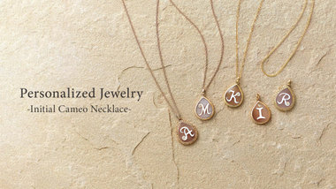 Initial Cameo Necklace｜Personalized Jewelry