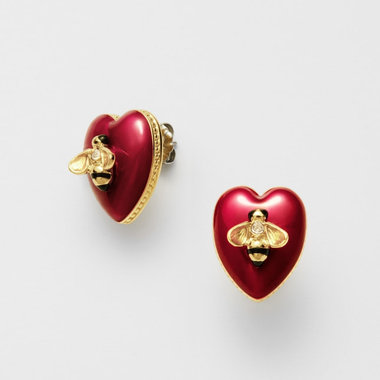 ハート ミツバチ ピアス