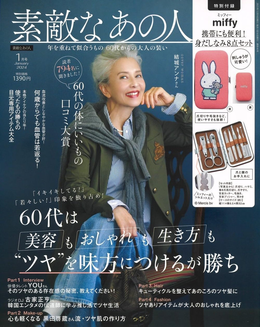 素敵なあの人 1月号（11月16日発売）「ツヤありアイテムが素敵世代のおしゃれを底上げ！」