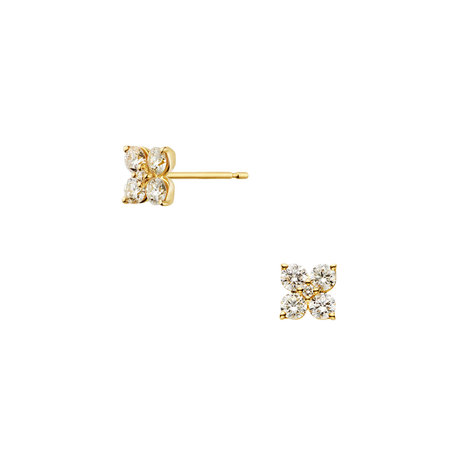 ダイヤモンド カローラ ピアス