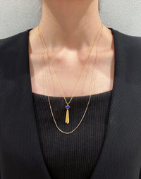 Thierry Mugler Gold Blue Necklace Earrings 2 Pieces Thierry