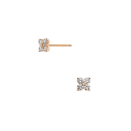 ダイヤモンド カローラ ピアス(クリスマスジュエリー)