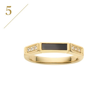 ブラックカルセドニー リング