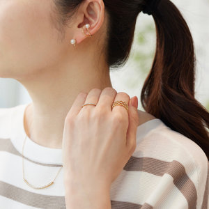 【片耳のみ】ヴァンドーム青山 2wayネジリフープ⭐︎本パール⭐︎ピアス 貝パール ピアス（VBPA4006__UW）｜ピアス｜ヴァンドーム
