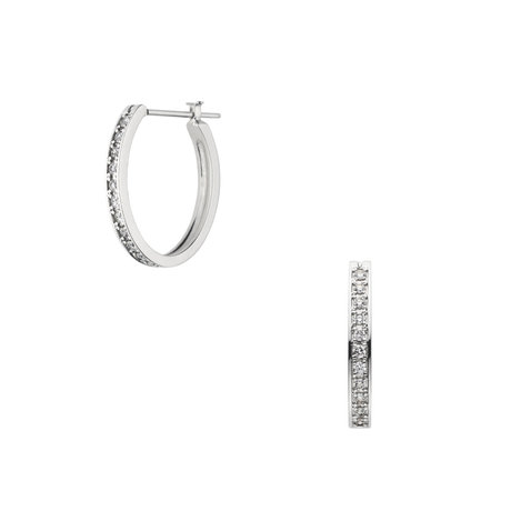 ダイヤモンド オーバルピアス