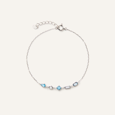 ジュエルモザイク ブルーカラー ブレスレット