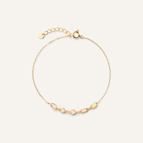 ジュエルモザイク ホワイトカラー ブレスレット