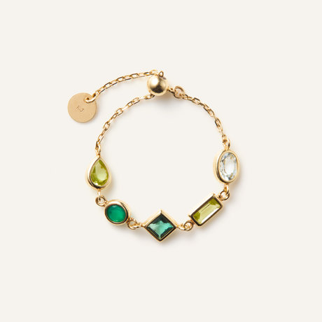 グリーンカラー チェーンリング