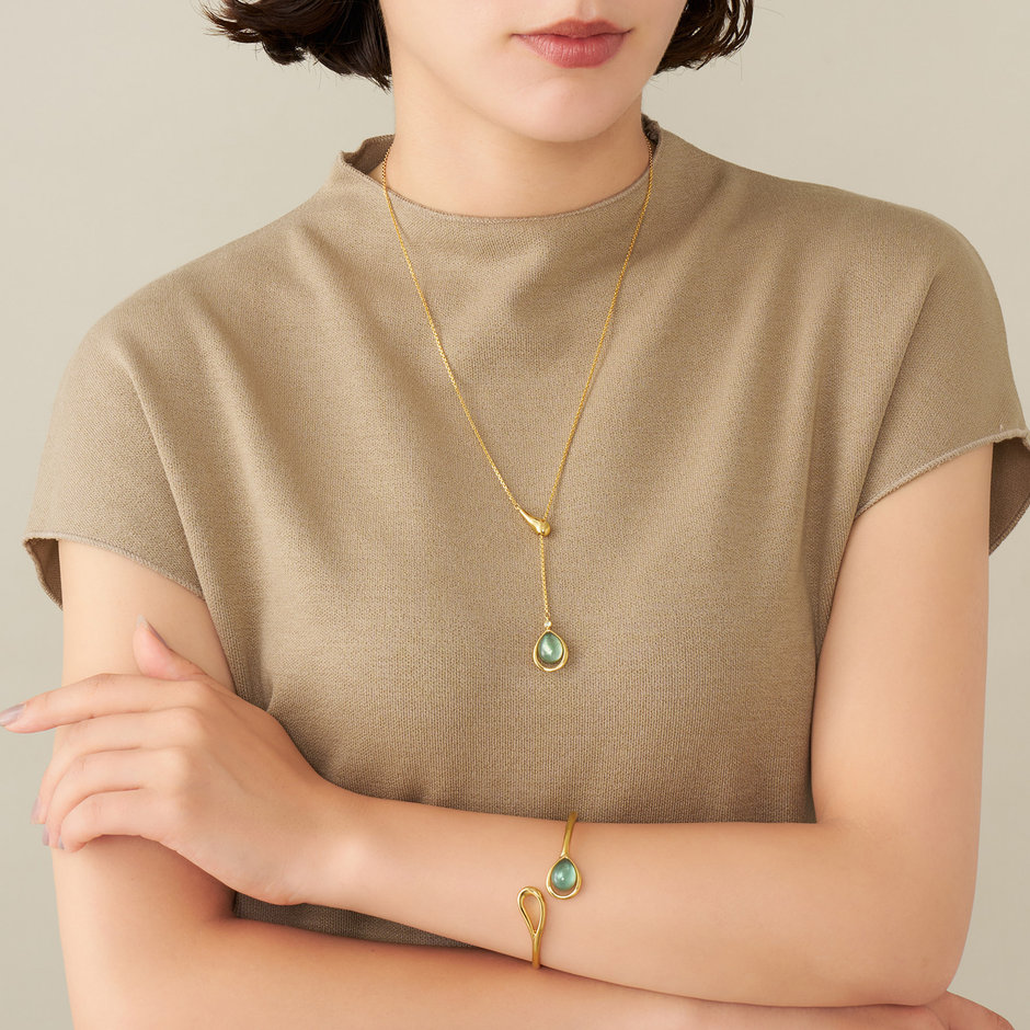 Fomulo ネックレスNewjeans 着用 東京ドーム ヘリン グリーン　緑 Fomulo ネックレスNewjeans 着用 東京ドーム ヘリン グリーン 緑