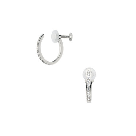 ダイヤモンド オーバルイヤリング