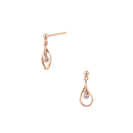 ダイヤモンド ドロップ ピアス