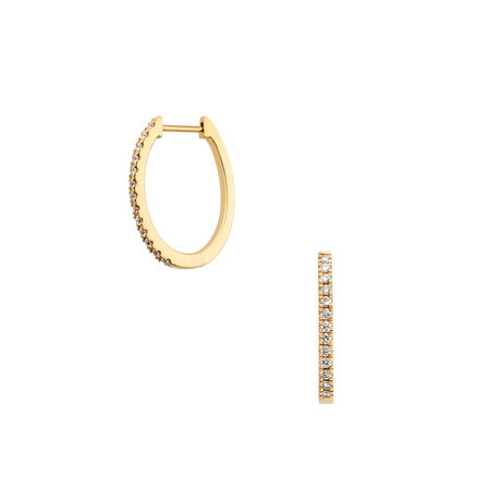 ダイヤモンド フープピアス