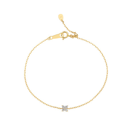 ダイヤモンド カローラ ブレスレット 0.10ct