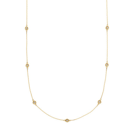 ダイヤモンド セルクル ステーション ネックレス 0.14ct