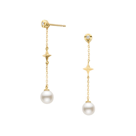 パール ダイヤモンド ピアス