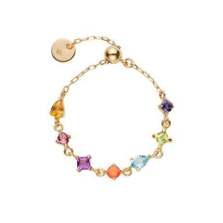 カラーストーン チェーンリング