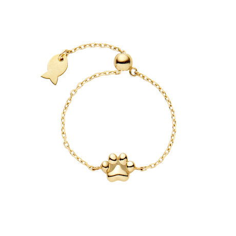 ねこ 肉球 チェーンリング