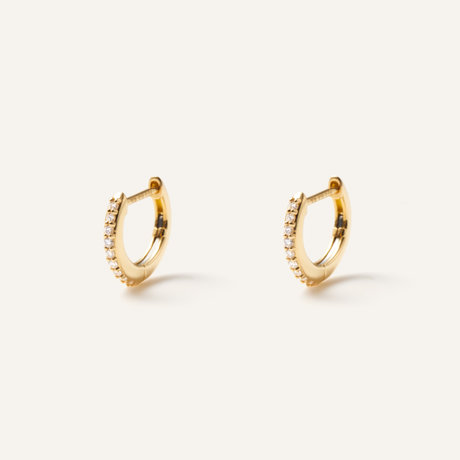 ダイヤモンド フープピアス