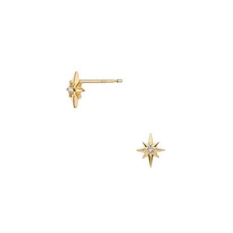 K10YG ダイヤモンドピアス