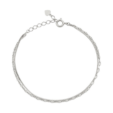 シルバー 2連ブレスレット